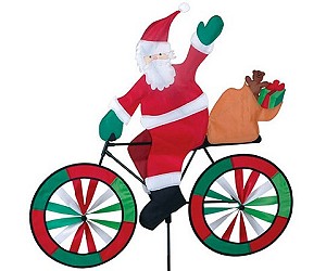Bicyling Santa